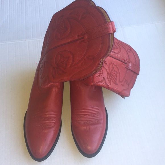 ARIAT Red Boots Size 8B EUC 1001035 15761 - Picture 4 of 8